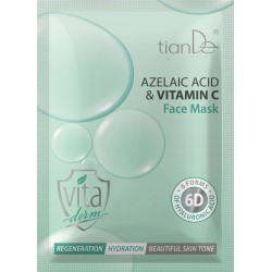 Veido kaukė su azelaino rūgštimi ir vitaminu C, 1 vnt.